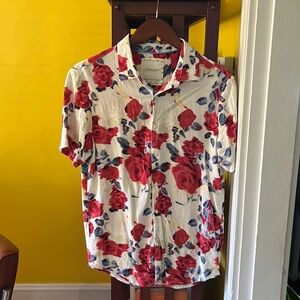 Men’s floral button down, size S